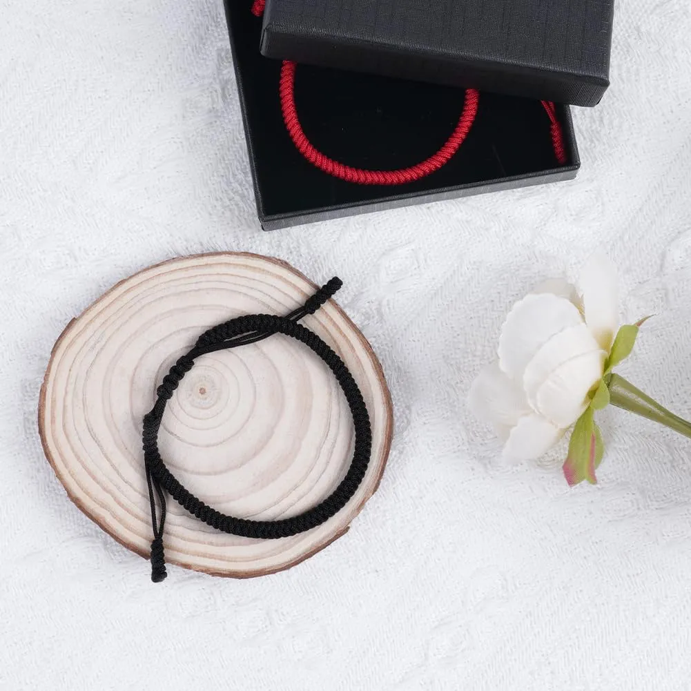 Aucuu Portafortuna Braccialetto, Braccialetti Intrecciati, Braccialetti Amicizia Intrecciati, Tibetano Amicizia Corda Bracciale, Bracciali Fatto a Mano, Bracciale Regolabile per Donne Uomo Bambini - immagine 8