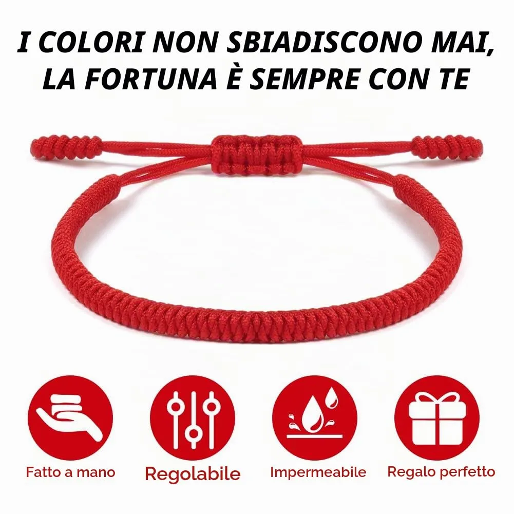 Aucuu Portafortuna Braccialetto, Braccialetti Intrecciati, Braccialetti Amicizia Intrecciati, Tibetano Amicizia Corda Bracciale, Bracciali Fatto a Mano, Bracciale Regolabile per Donne Uomo Bambini - immagine 3