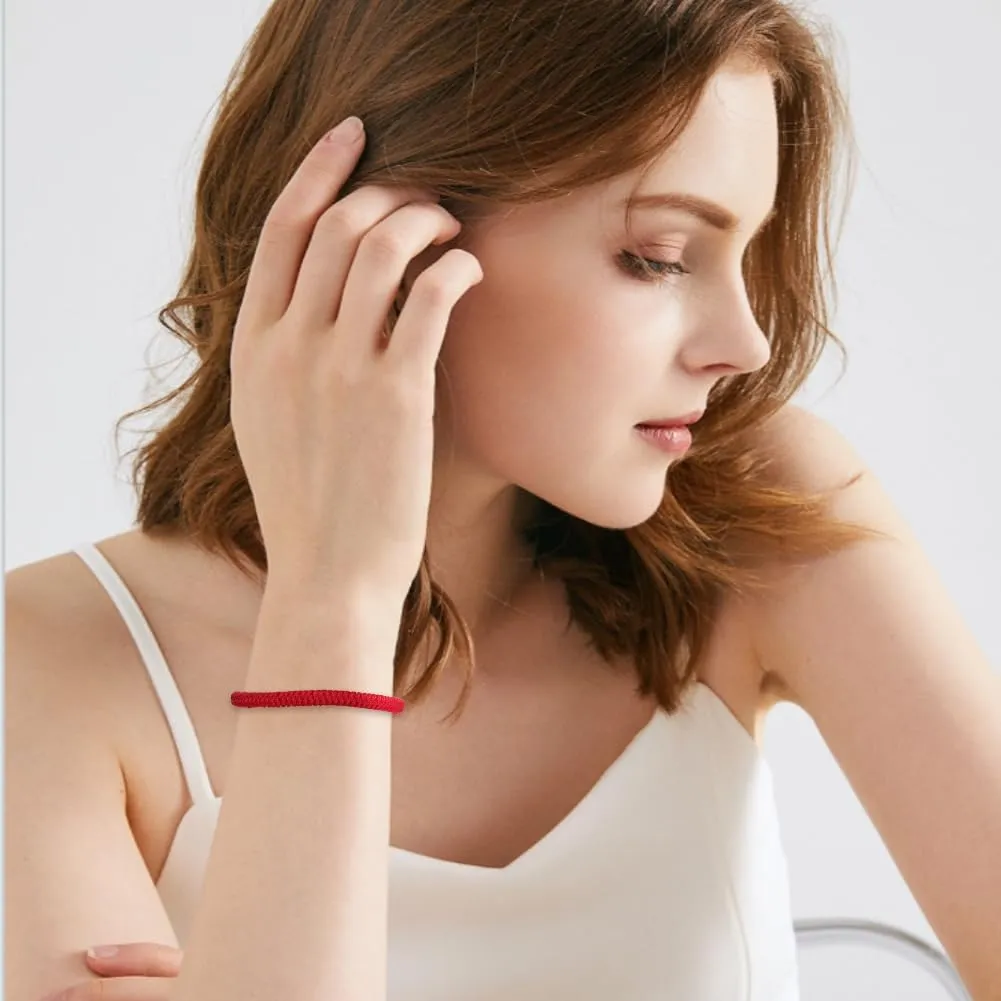 Aucuu Portafortuna Braccialetto, Braccialetti Intrecciati, Braccialetti Amicizia Intrecciati, Tibetano Amicizia Corda Bracciale, Bracciali Fatto a Mano, Bracciale Regolabile per Donne Uomo Bambini - immagine 4