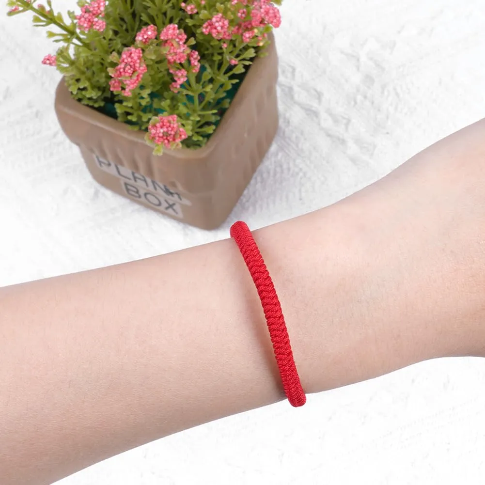 Aucuu Portafortuna Braccialetto, Braccialetti Intrecciati, Braccialetti Amicizia Intrecciati, Tibetano Amicizia Corda Bracciale, Bracciali Fatto a Mano, Bracciale Regolabile per Donne Uomo Bambini - immagine 7