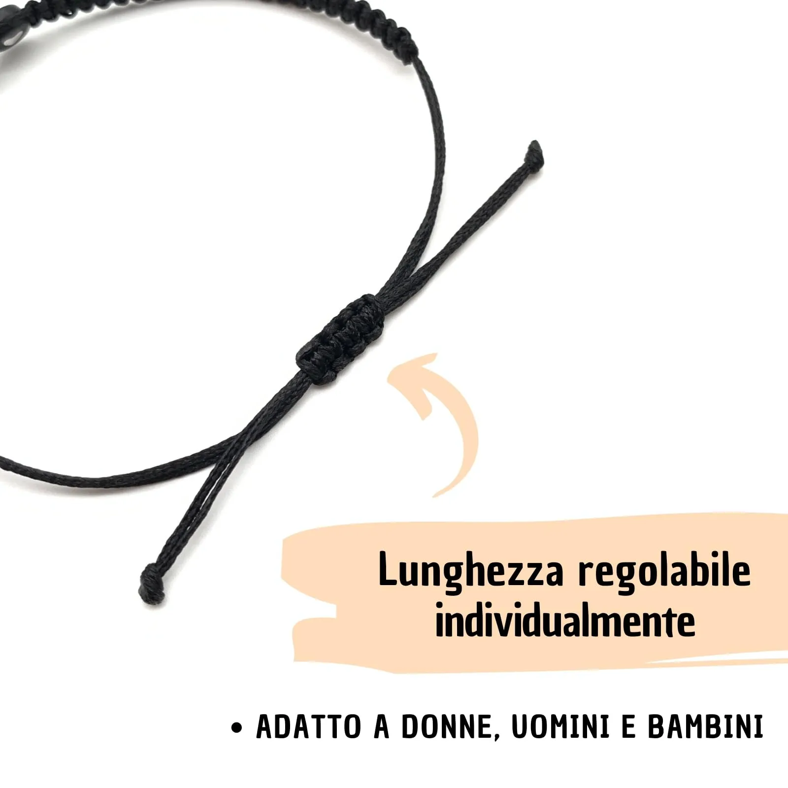 Bracciale con Lettera e Cuore - Iniziale Nome Regalo per Donna e Uomo (E) - immagine 4