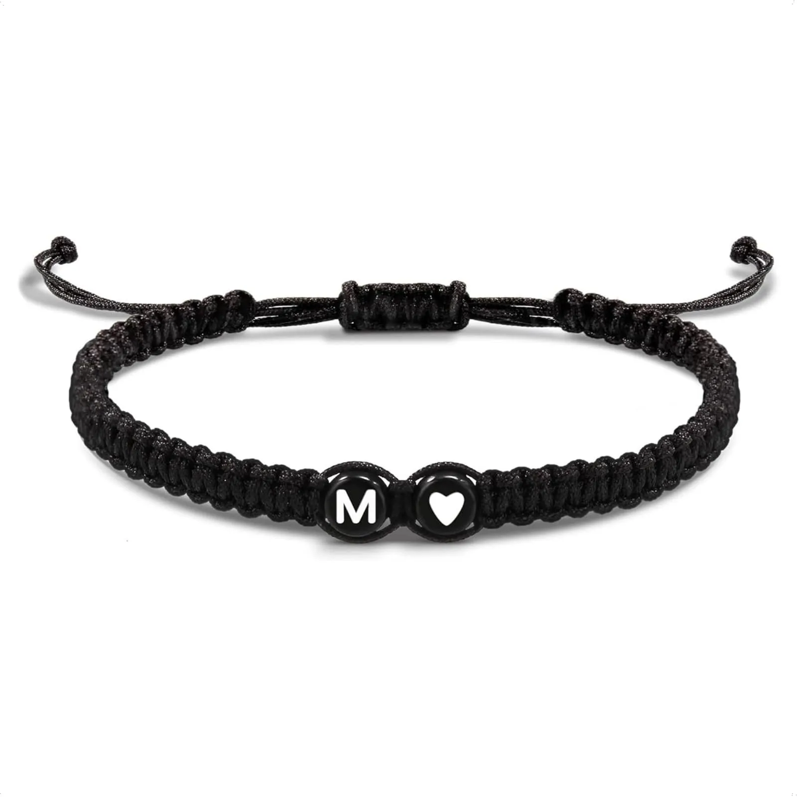 Bracciale con Lettera e Cuore - Iniziale Nome Regalo per Donna e Uomo (M) - immagine 1