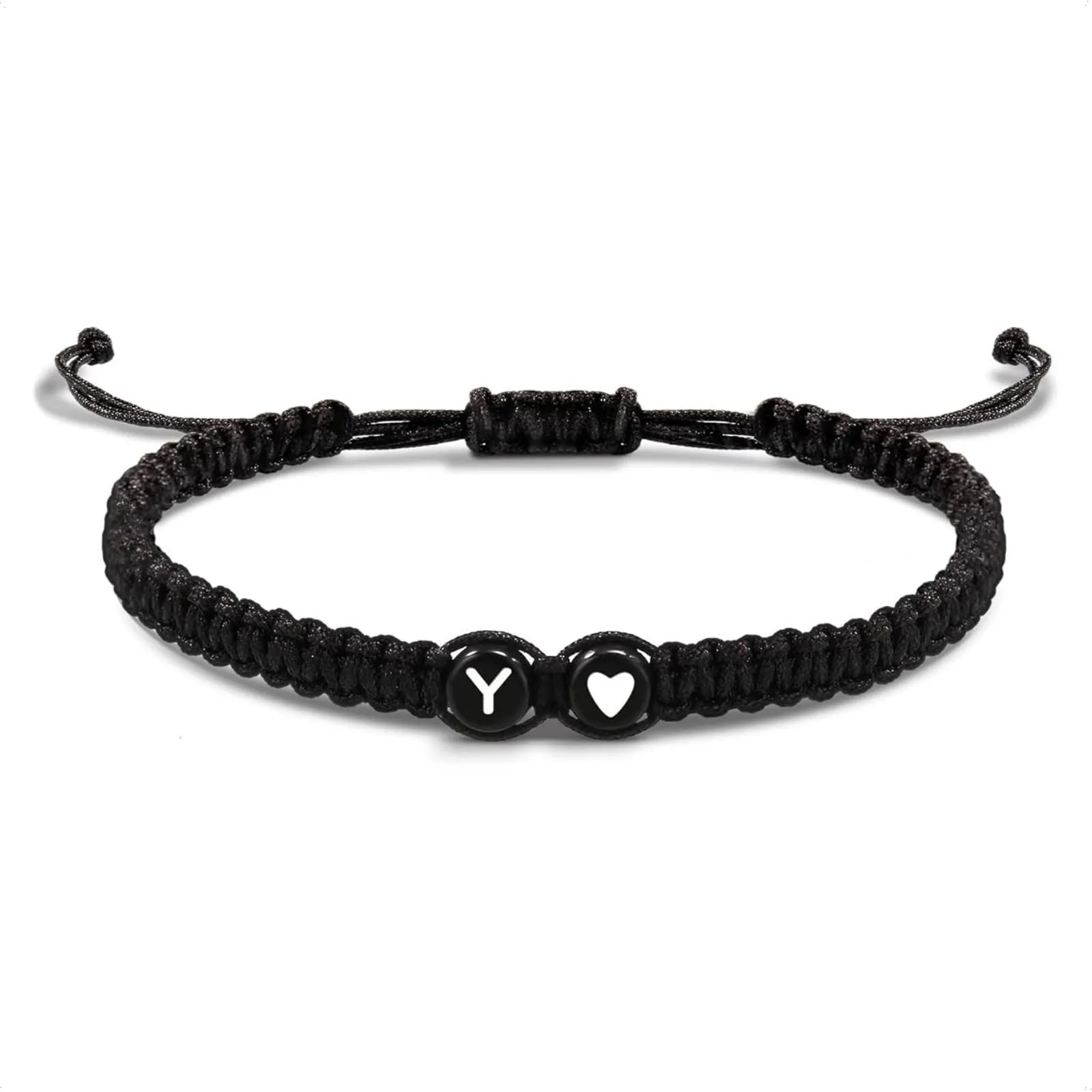 Bracciale con Lettera e Cuore - Iniziale Nome Regalo per Donna e Uomo (Y) - immagine 1