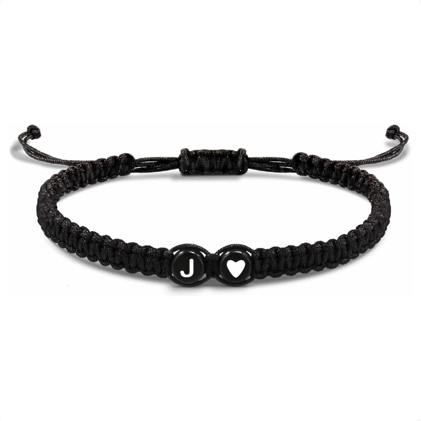 Bracciale con Lettera e Cuore - Iniziale Nome Regalo per Donna e Uomo (J) - immagine 1