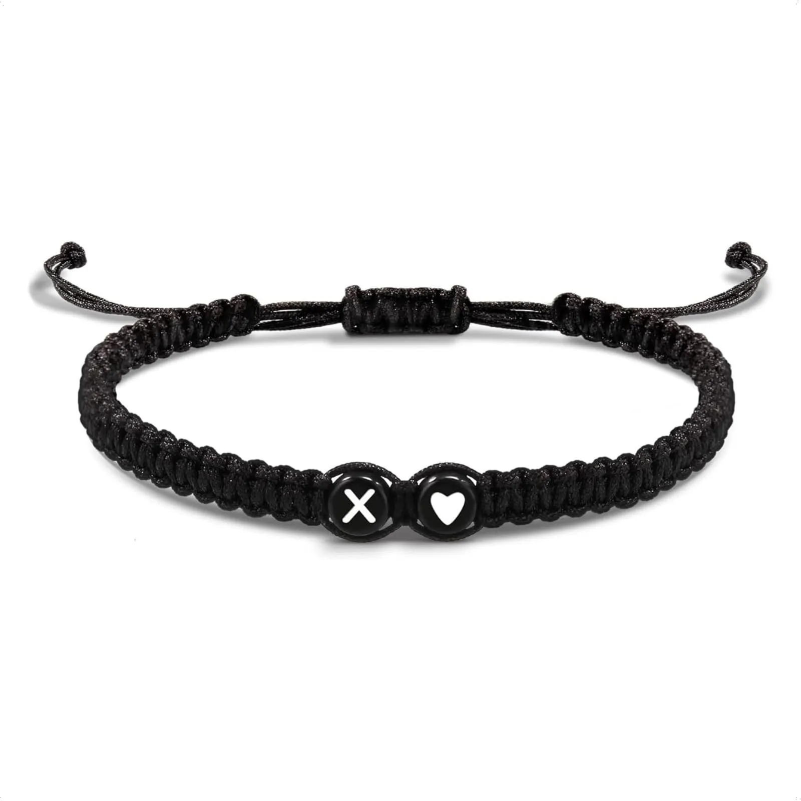 Bracciale con Lettera e Cuore - Iniziale Nome Regalo per Donna e Uomo (X) - immagine 1