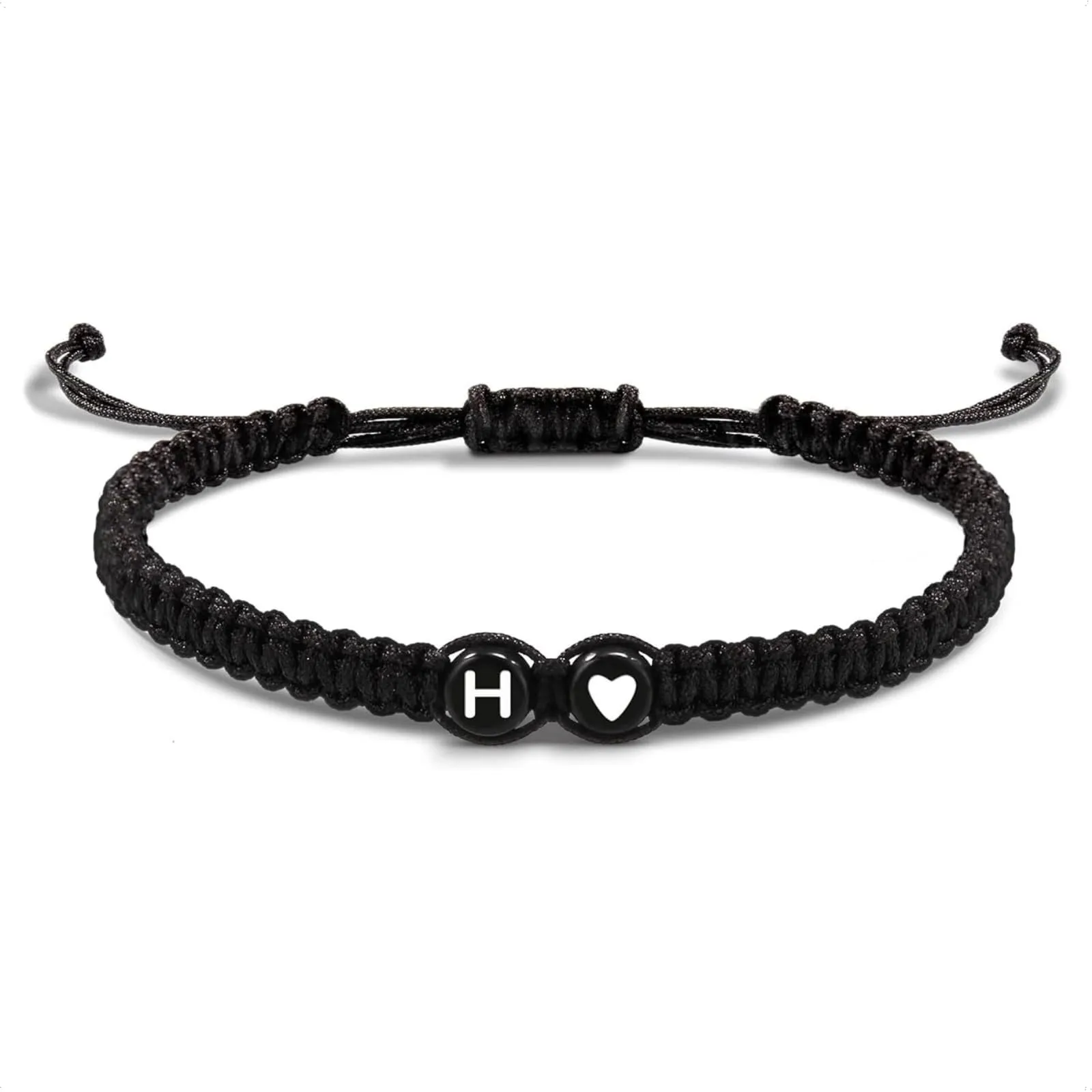 Bracciale con Lettera e Cuore - Iniziale Nome Regalo per Donna e Uomo (H) - immagine 1