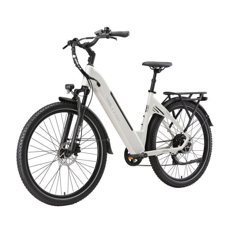 Bicicletta Elettrica TTGO C5 250 W Batteria 48 V 13,5 Ah 27,5'' Bianco - immagine 1