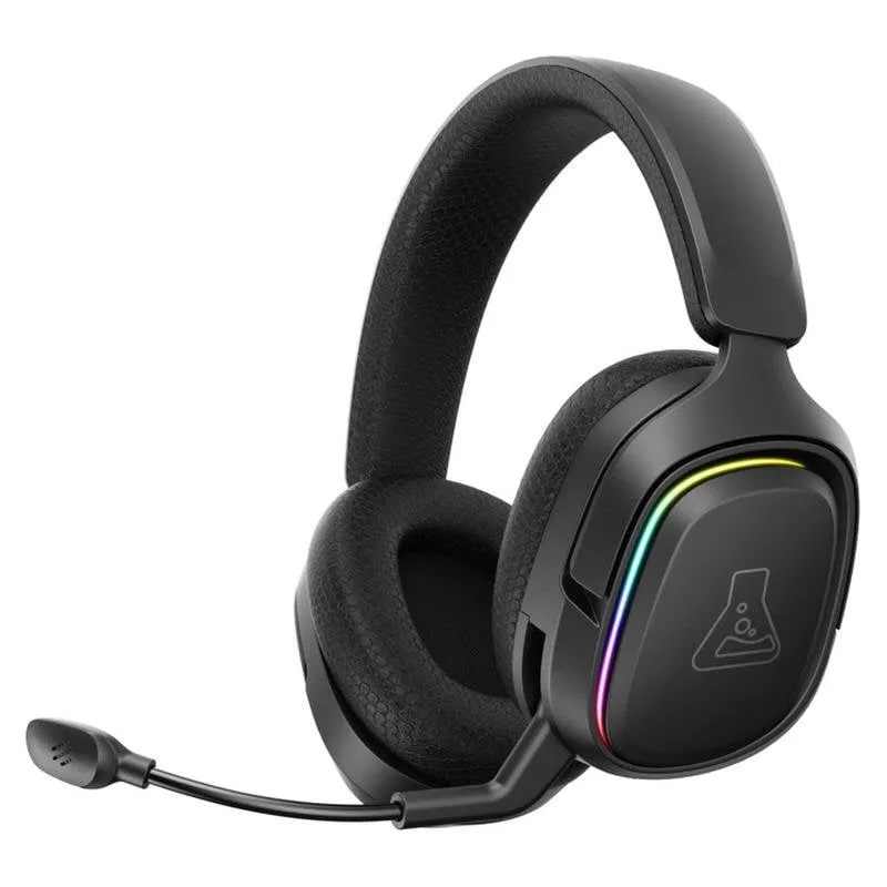 Cuffie The G-Lab KORP Rubidium wireless Bluetooth 2,4 GHz jack 3,5 mm gamer LED RGB nero - immagine 1