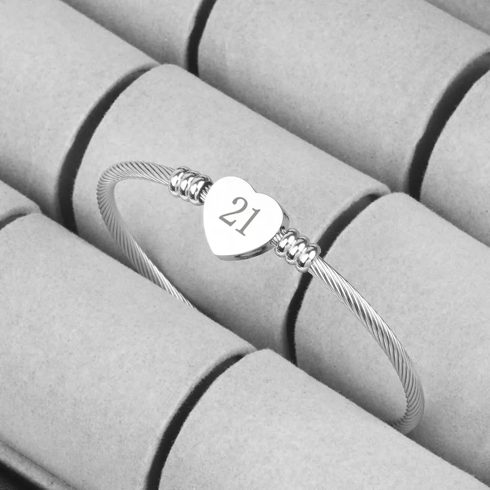 AOOSU Bracciale in Argento, Bracciale Donna, Nome Braccialetto Gioielli, per Mamma Nonna Zia Compleanno Giorno di Natale Festa Della Mamma (21) - immagine 3