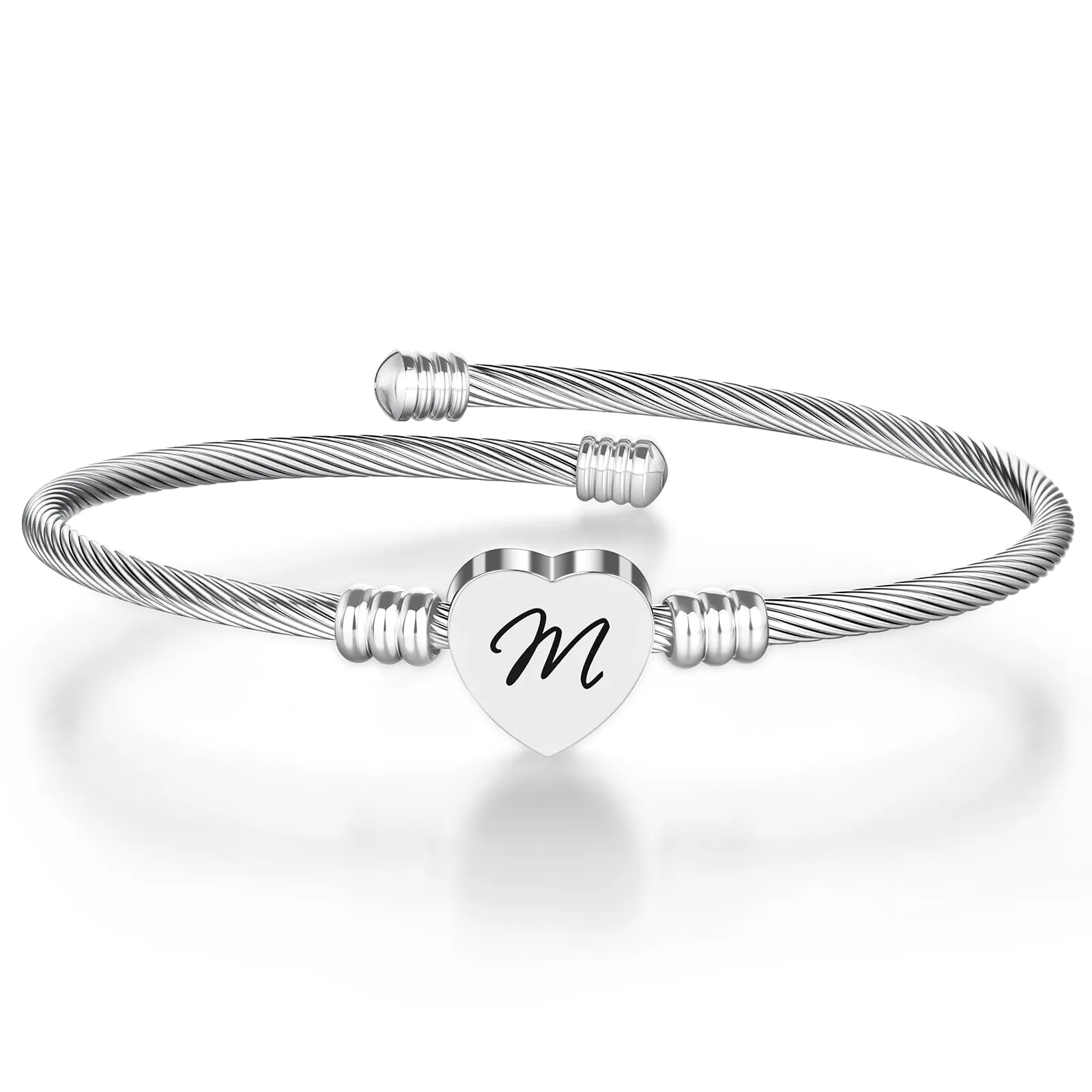 AOOSU Bracciale in Argento, Bracciale Donna, Nome Braccialetto Gioielli, per Mamma Nonna Zia Compleanno Giorno di Natale Festa Della Mamma (M) - immagine 1