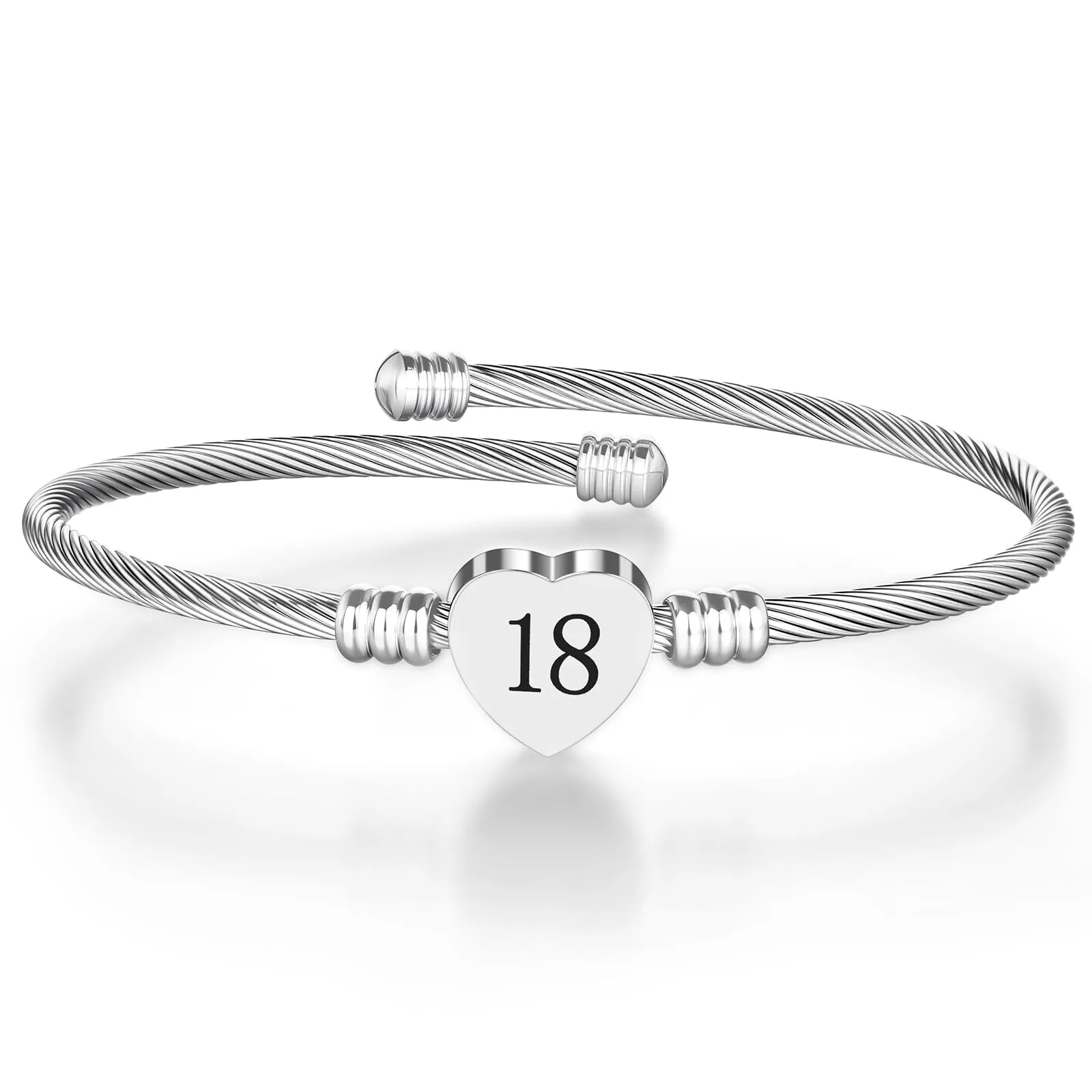 AOOSU Bracciale in Argento, Bracciale Donna, Nome Braccialetto Gioielli, per Mamma Nonna Zia Compleanno Giorno di Natale Festa Della Mamma (18) - immagine 1