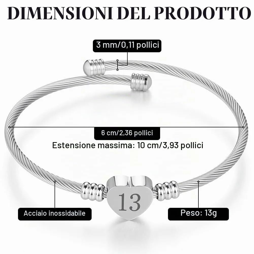AOOSU Bracciale in Argento, Bracciale Donna, Nome Braccialetto Gioielli, per Mamma Nonna Zia Compleanno Giorno di Natale Festa Della Mamma (13) - immagine 2