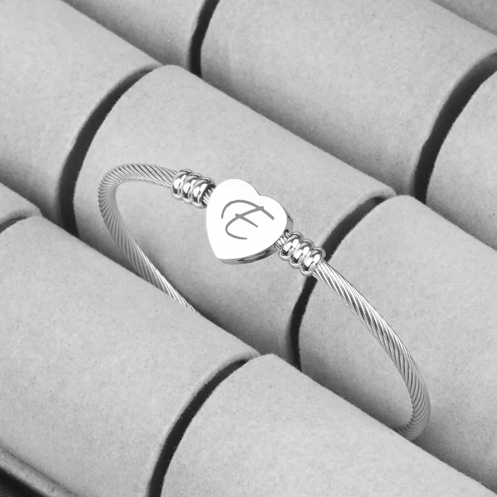 AOOSU Bracciale in Argento, Bracciale Donna, Nome Braccialetto Gioielli, per Mamma Nonna Zia Compleanno Giorno di Natale Festa Della Mamma (E) - immagine 3