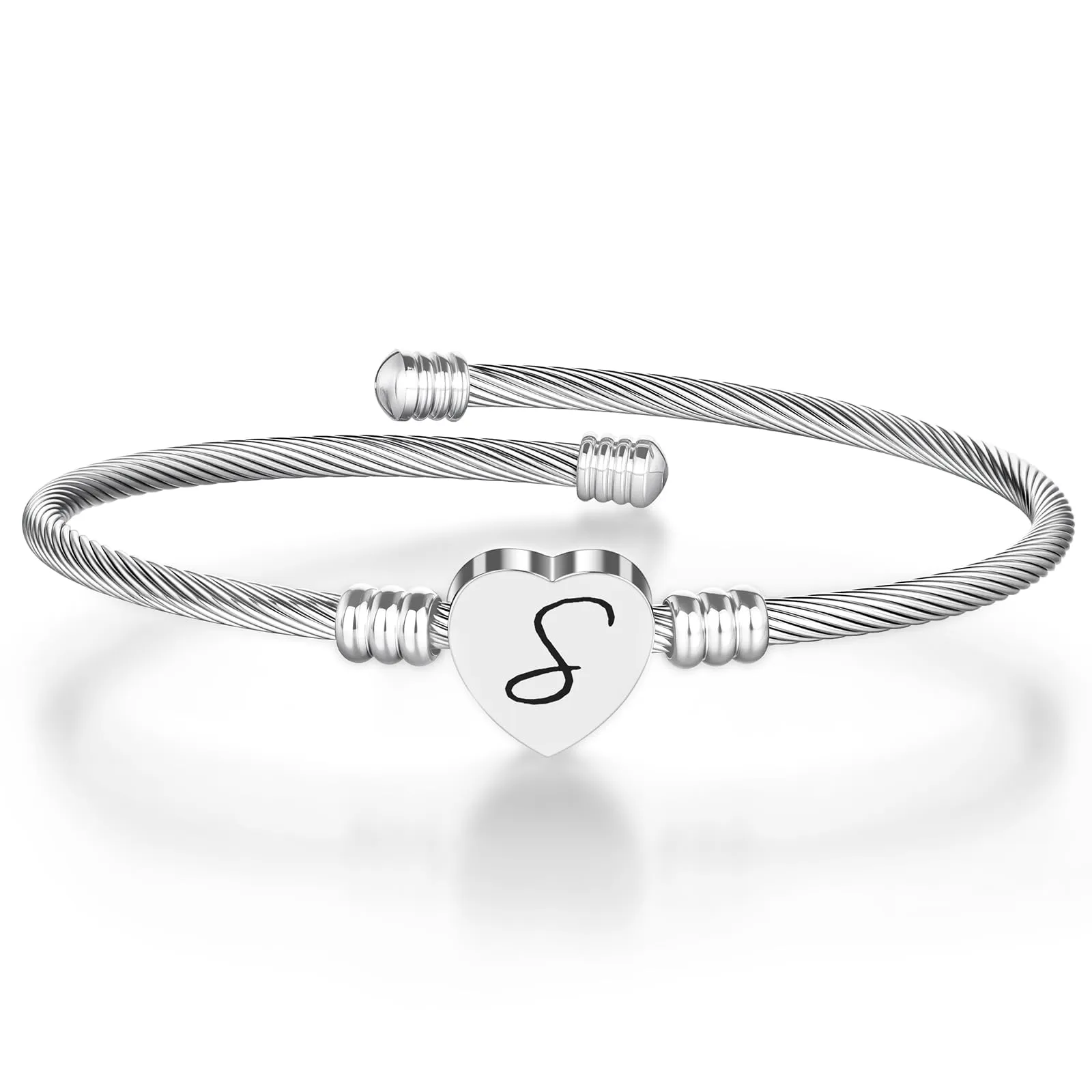 AOOSU Bracciale in Argento, Bracciale Donna, Nome Braccialetto Gioielli, per Mamma Nonna Zia Compleanno Giorno di Natale Festa Della Mamma (S) - immagine 1