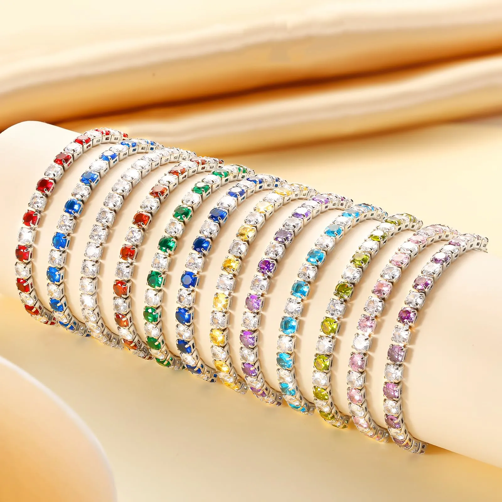 J.Fée Regali Per Lei Regalo Donna, Tennis Bracciale Donna Argento 925 Bracciale Argento 925 Bracciali Tennis Gioielli Regalo Per Lei,96 - immagine 5