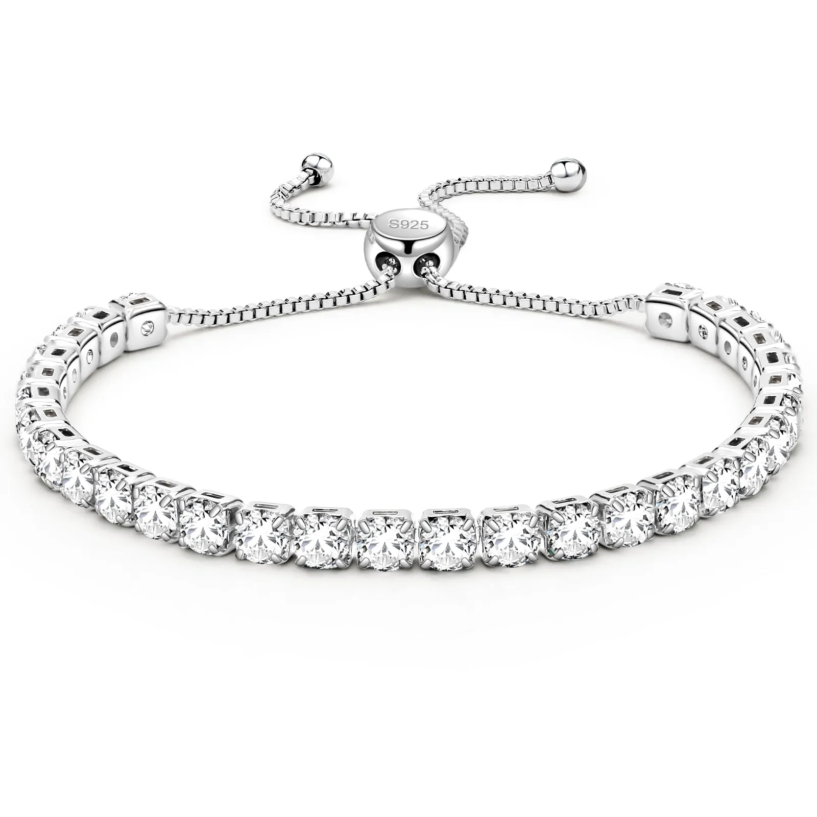 J.Fée Regali Per Lei Regalo Donna, Tennis Bracciale Donna Argento 925 Bracciale Argento 925 Bracciali Tennis Gioielli Regalo Per Lei,99 - immagine 1