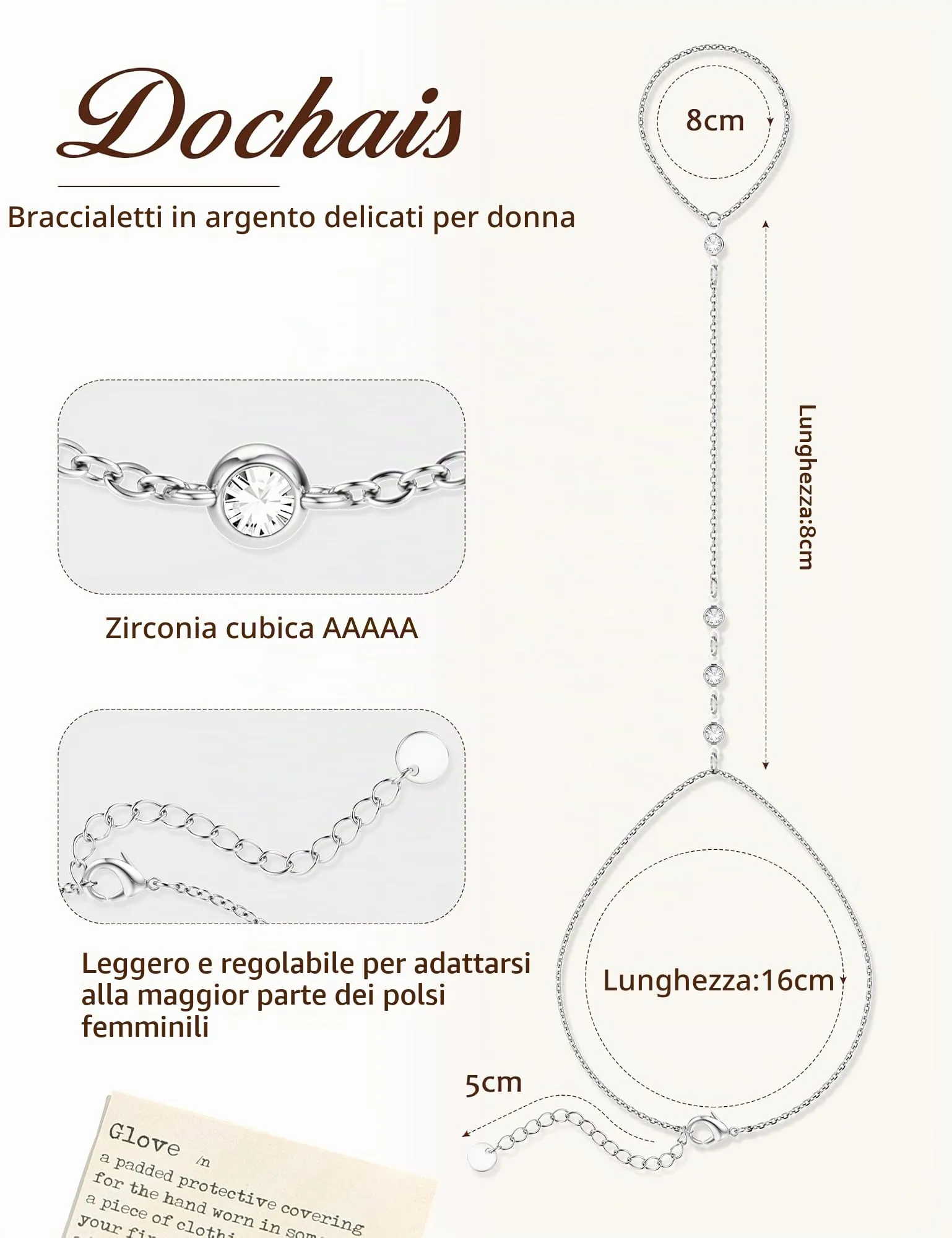 Dochais Braccialetti Donna Colore oro Colore argento, Braccialetto Mano - immagine 2