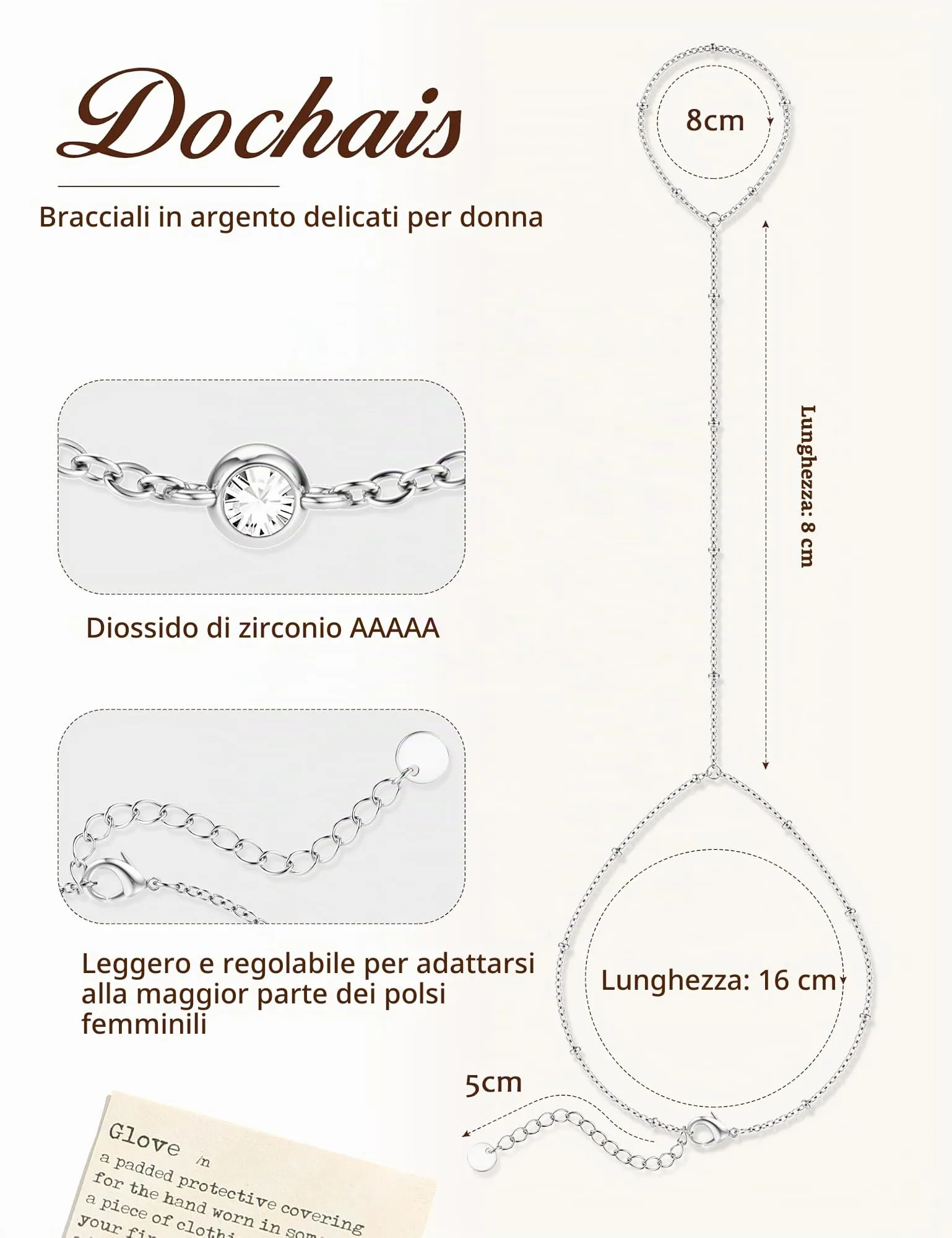 Dochais Braccialetti Donna Colore oro Colore argento, Braccialetto Mano - immagine 2