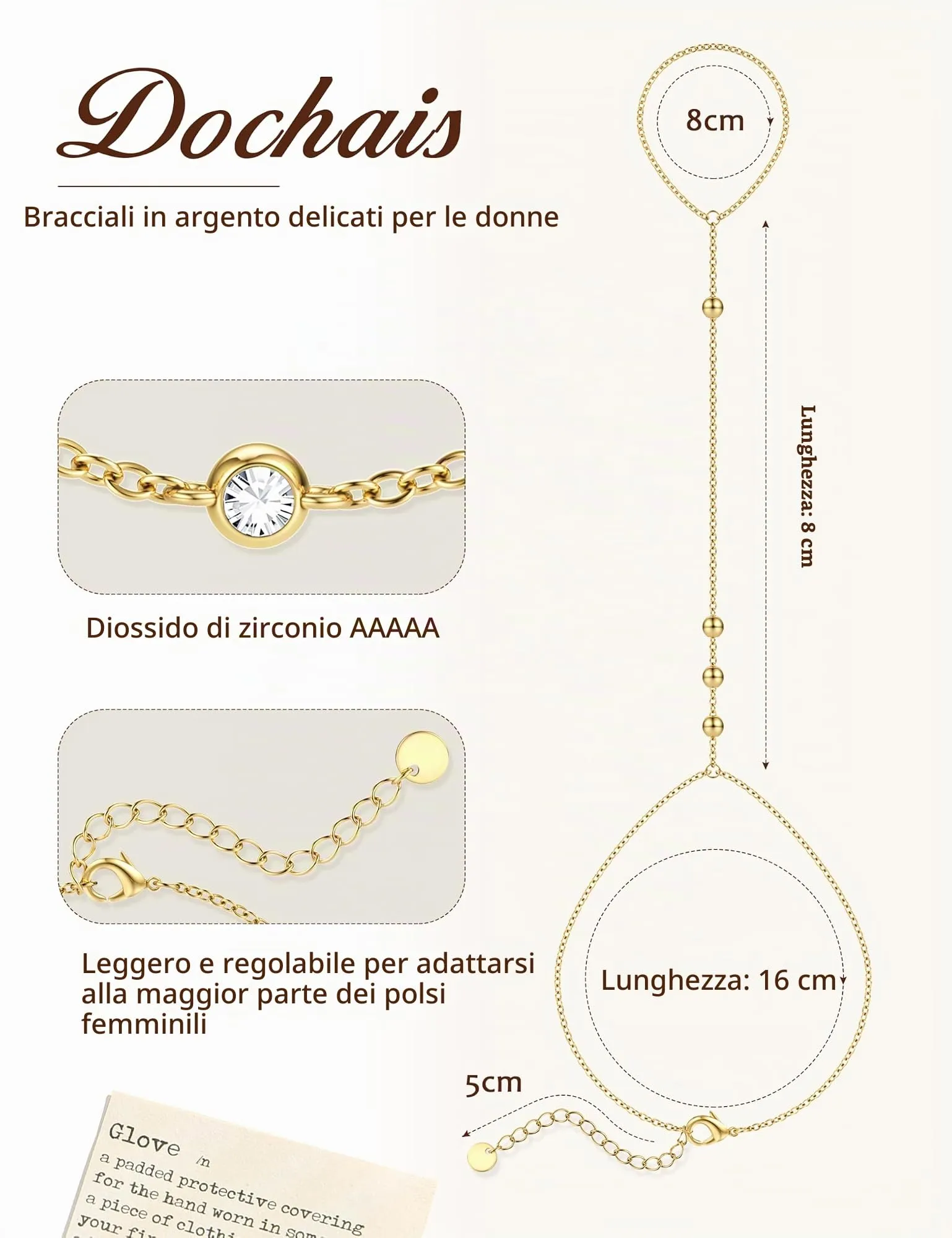 Dochais Braccialetti Donna Colore oro Colore argento, Braccialetto Mano - immagine 2