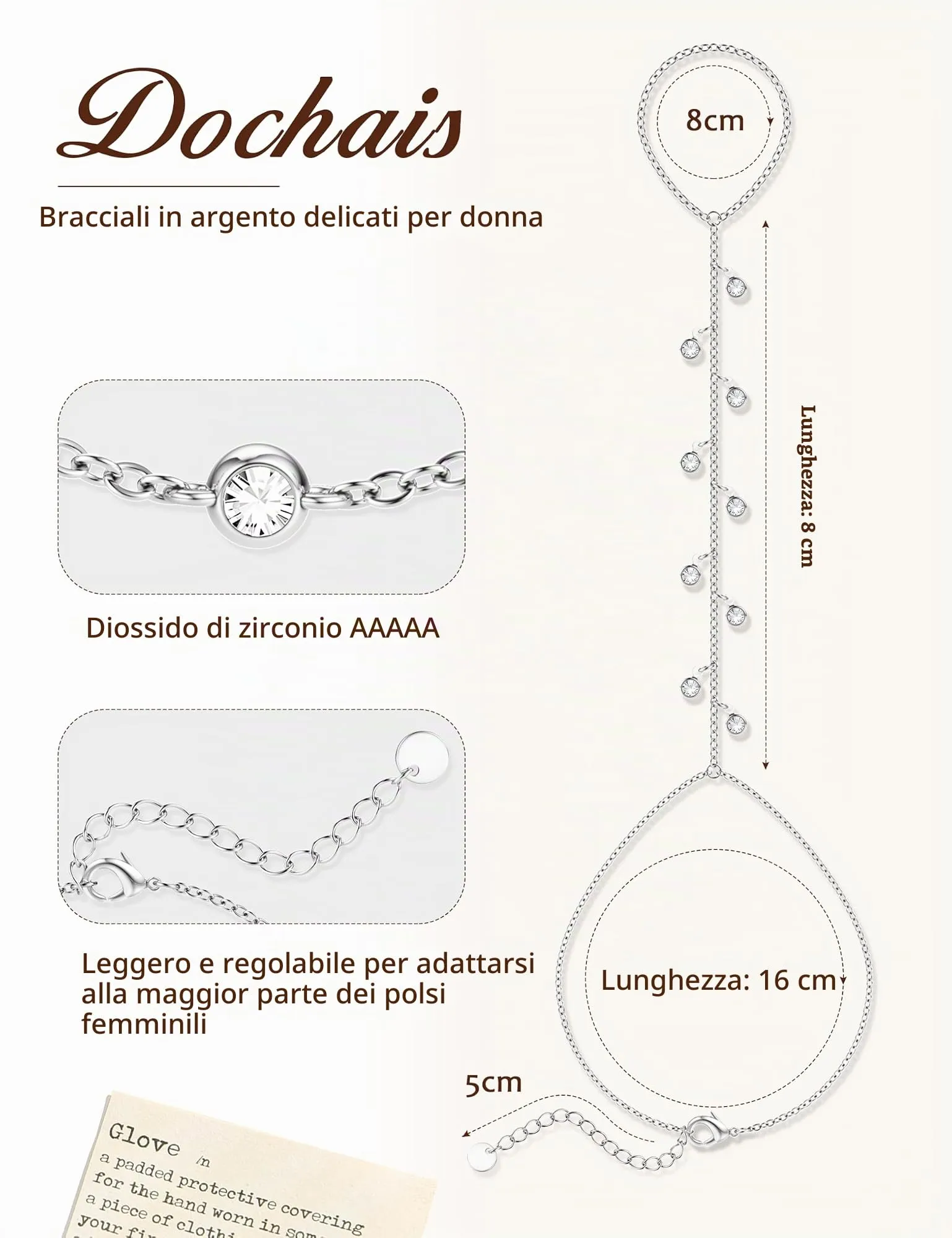 Dochais Braccialetti Donna Colore oro Colore argento, Braccialetto Mano - immagine 2