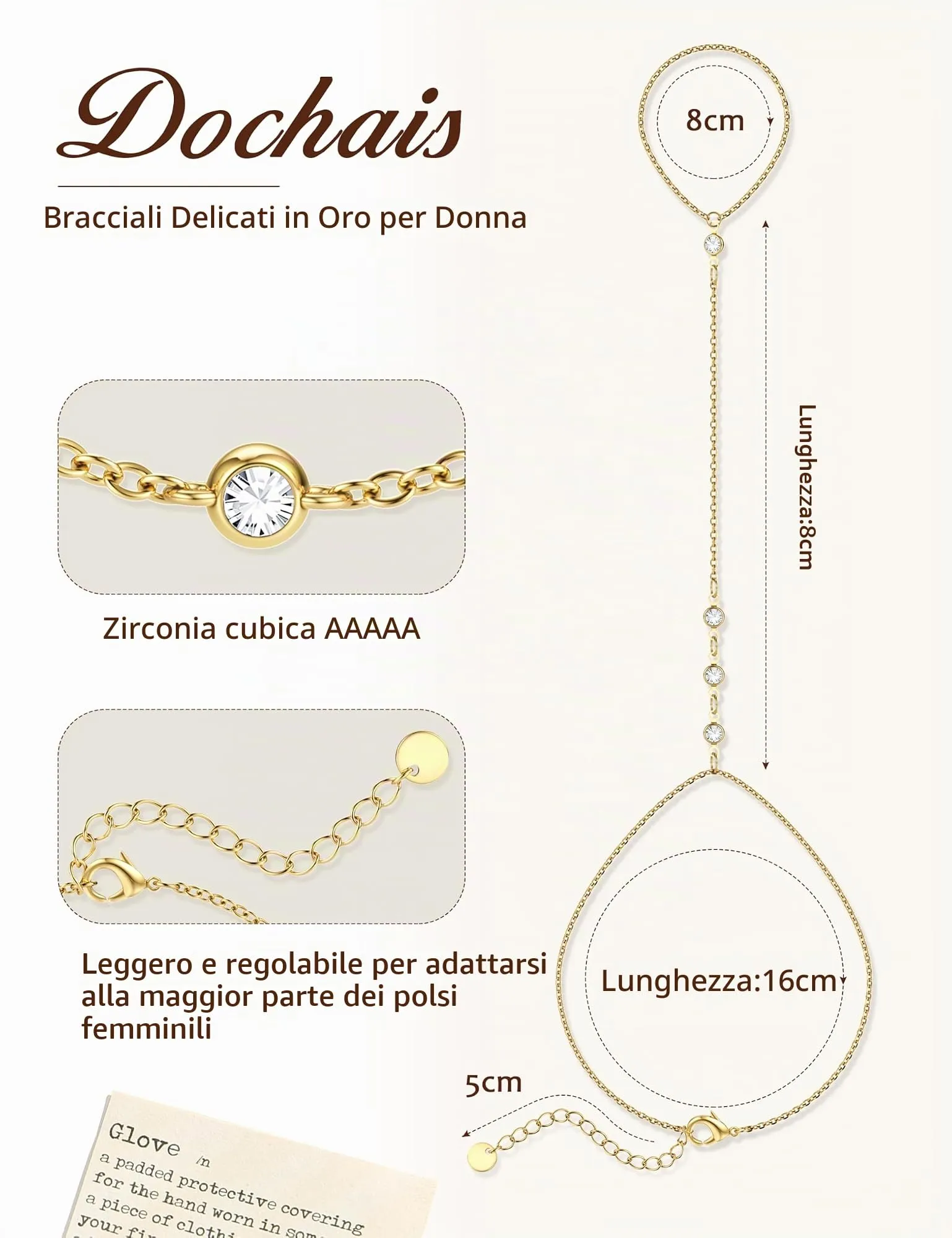 Dochais Braccialetti Donna Colore oro Colore argento, Braccialetto Mano - immagine 2