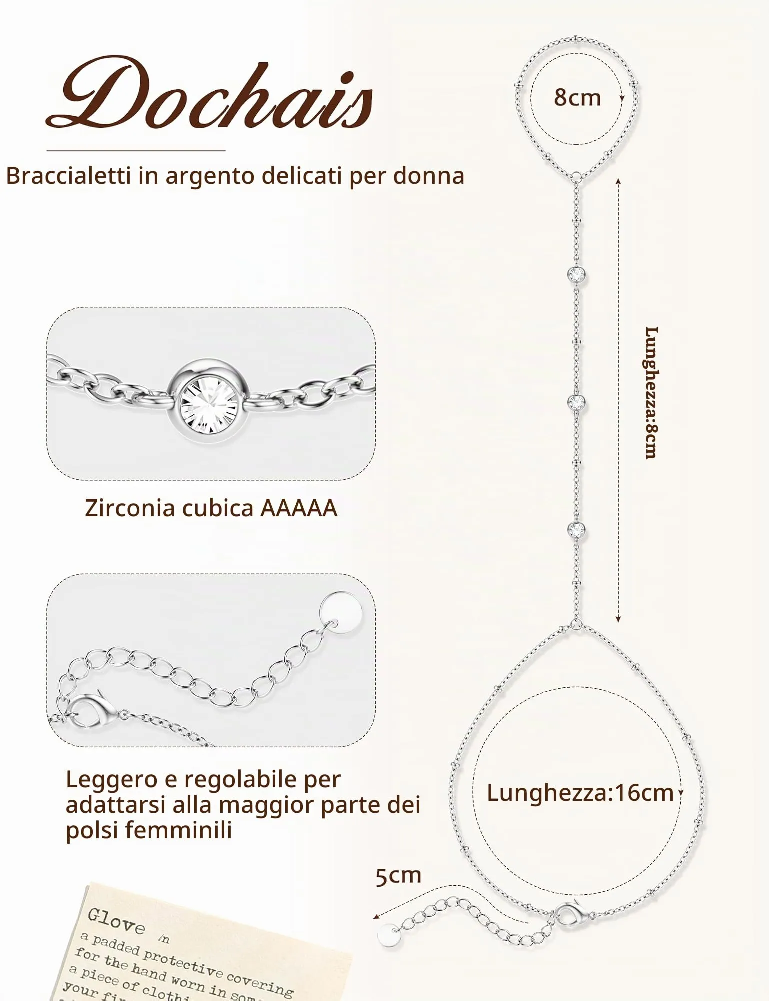 Dochais Braccialetti Donna Colore oro Colore argento, Braccialetto Mano - immagine 2