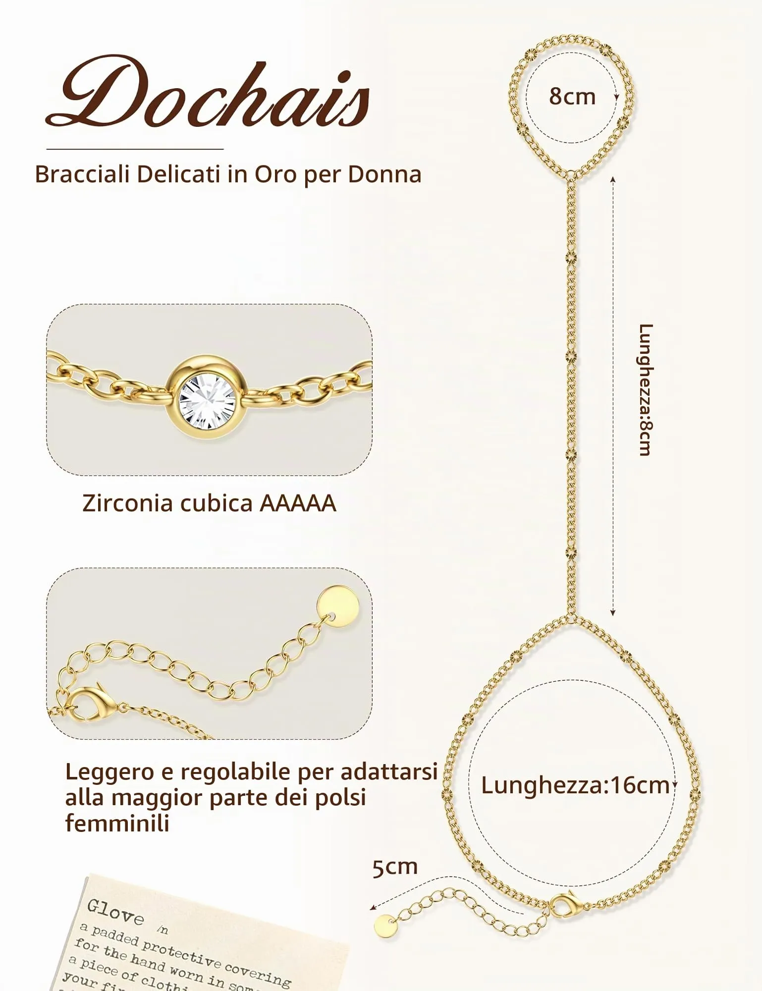 Dochais Braccialetti Donna Colore oro Colore argento, Braccialetto Mano - immagine 2