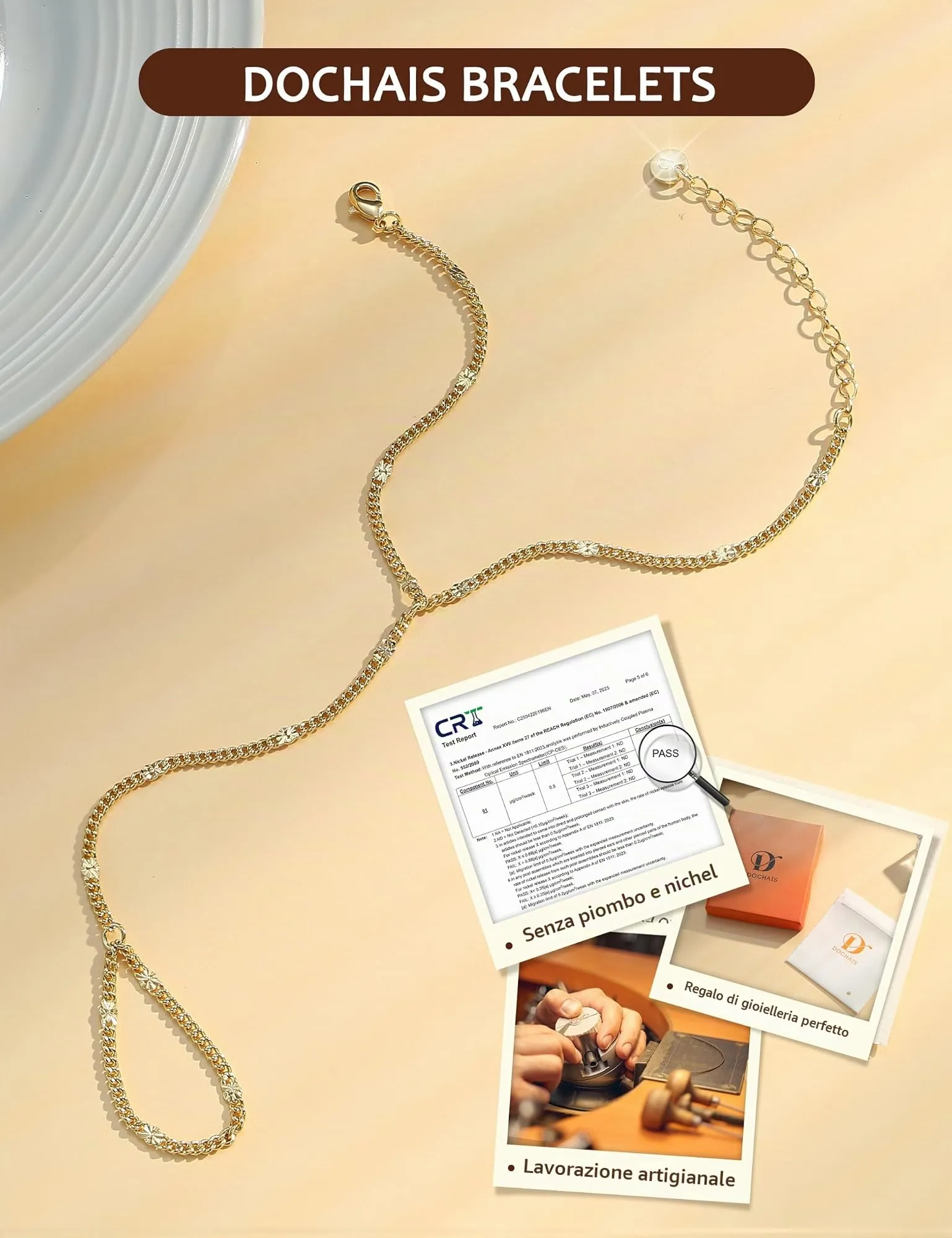 Dochais Braccialetti Donna Colore oro Colore argento, Braccialetto Mano - immagine 7