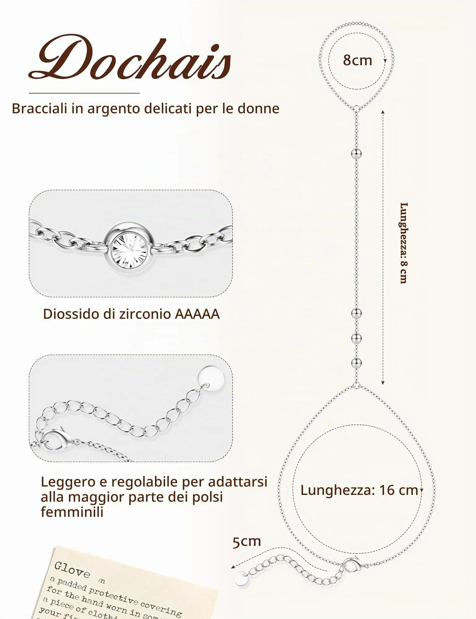 Dochais Braccialetti Donna Colore oro Colore argento, Braccialetto Mano - immagine 2