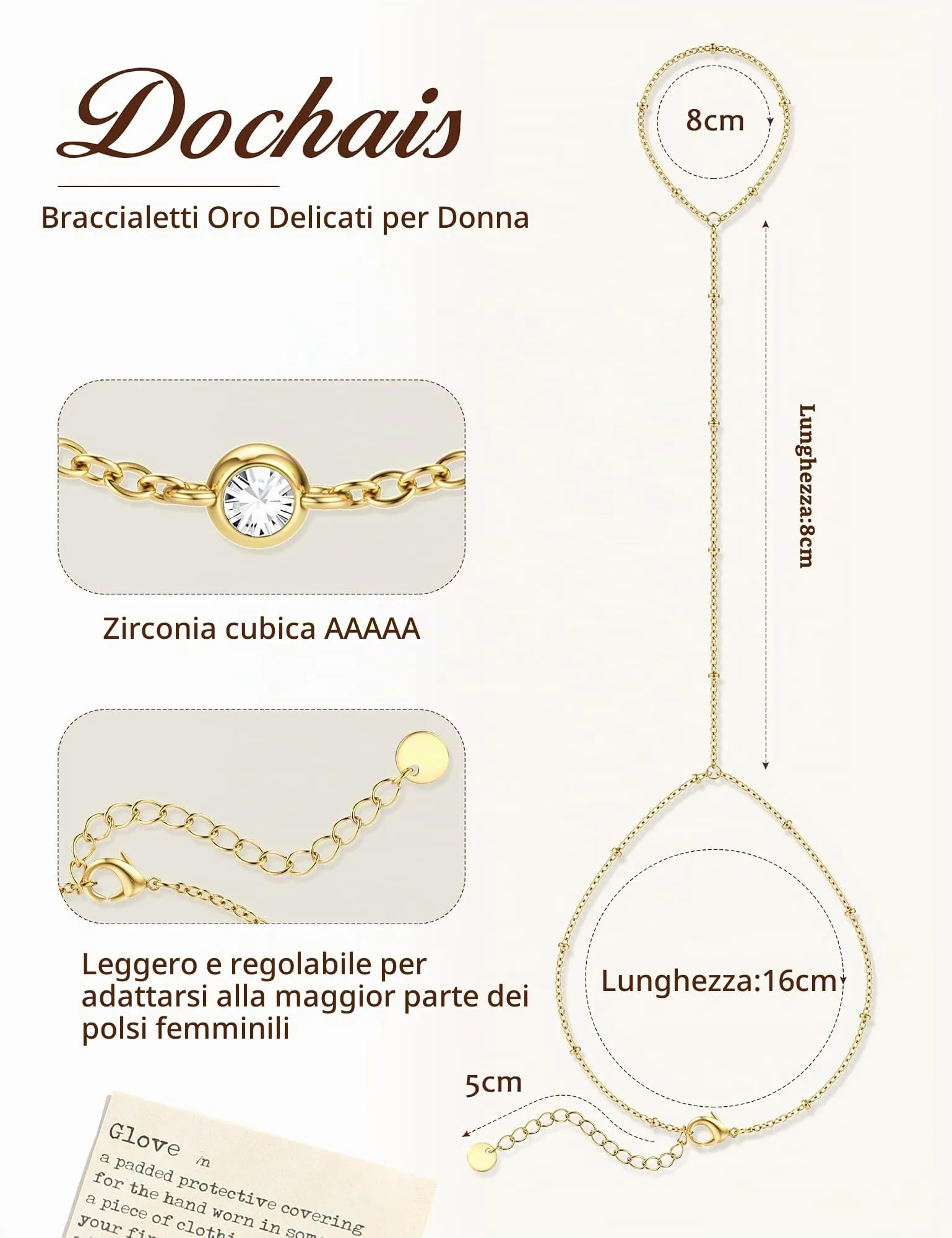 Dochais Braccialetti Donna Colore oro Colore argento, Braccialetto Mano - immagine 2