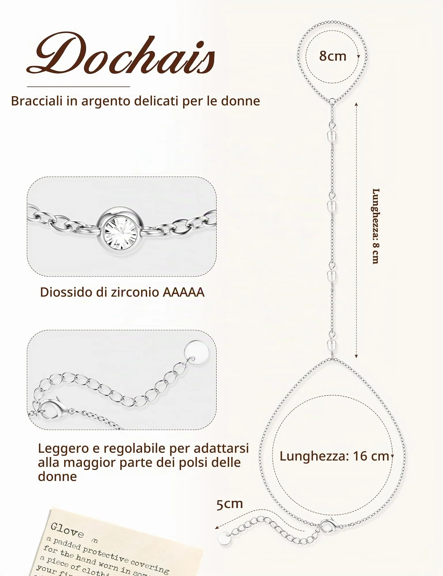 Dochais Braccialetti Donna Colore oro Colore argento, Braccialetto Mano - immagine 2
