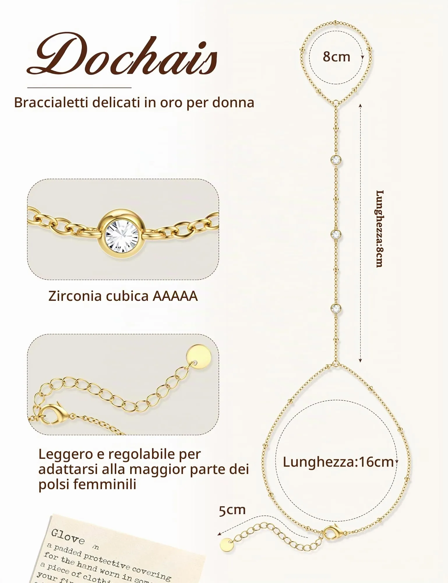 Dochais Braccialetti Donna Colore oro Colore argento, Braccialetto Mano - immagine 2