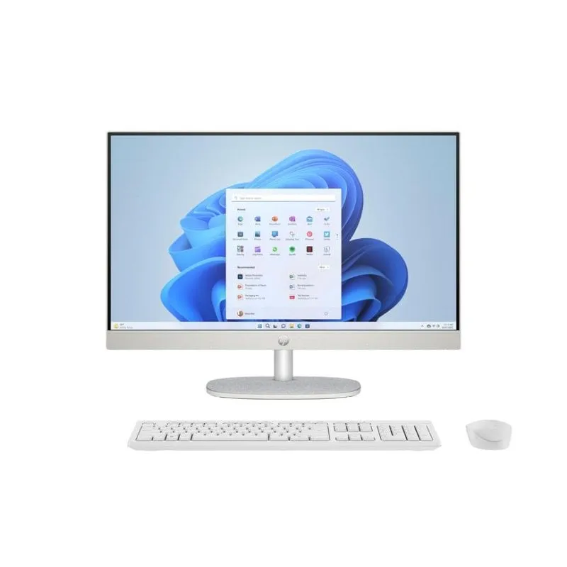 All-in-One HP 24-cr0176ns Intel Celeron N100 8GB 512GB SSD UHD Graphics 23.8" Windows 11 Home Bianco - immagine 1