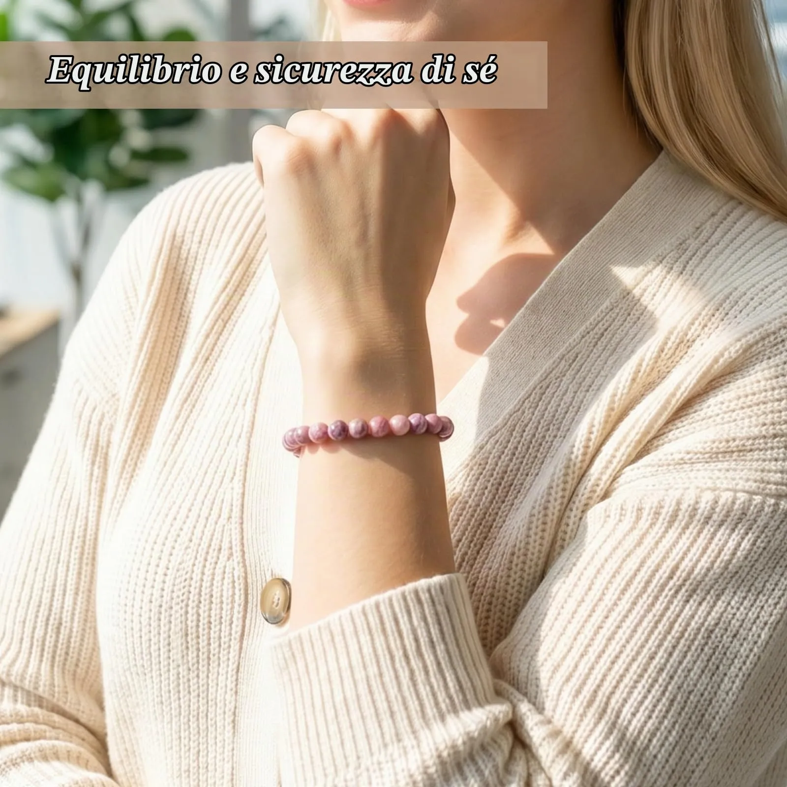 RUBY Braccialetto da 6 mm con pietra curativa per donne, braccialetto naturale fatto a mano, braccialetto portafortuna, regali squisiti per madre e sorelle, scatola regalo magnetica in legno e perline - immagine 3