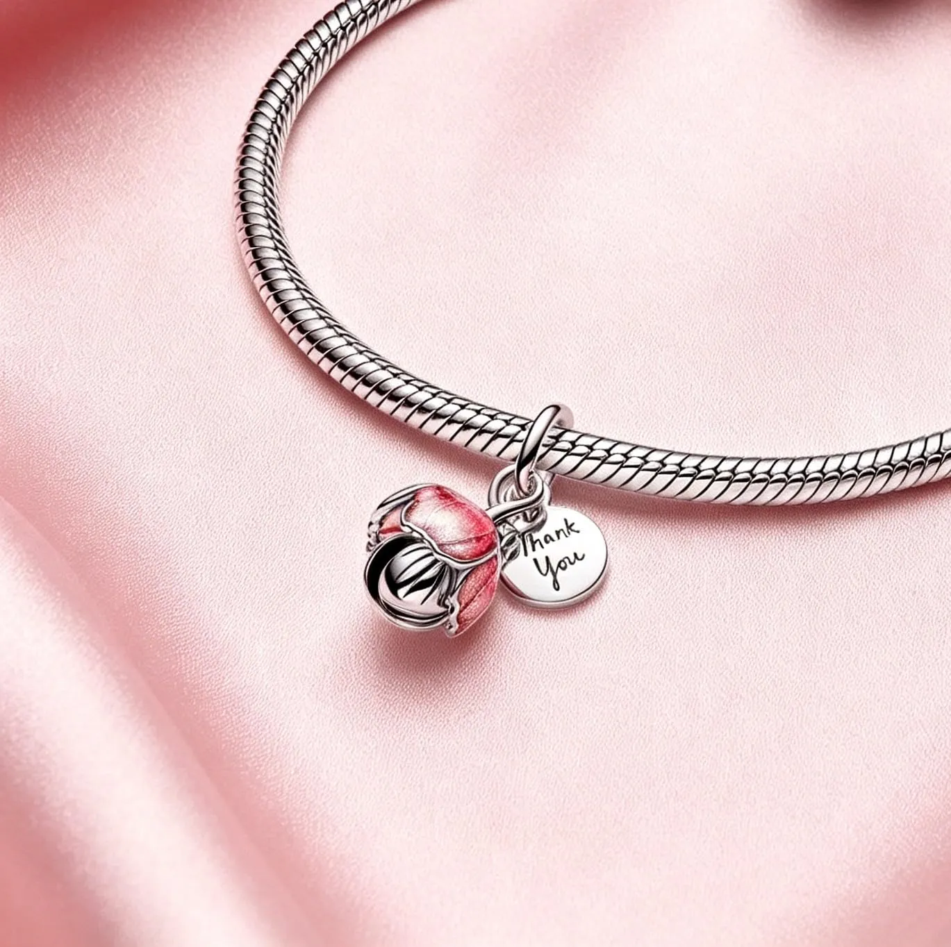 WEIMU Charms in Argento S925 per Bracciali, Ciondolo Stopper, Beads Charms, Compatibile con Braccialetti Europei e Collane per Donne, m, Argento sterling, Zirconie sintetico - immagine 3