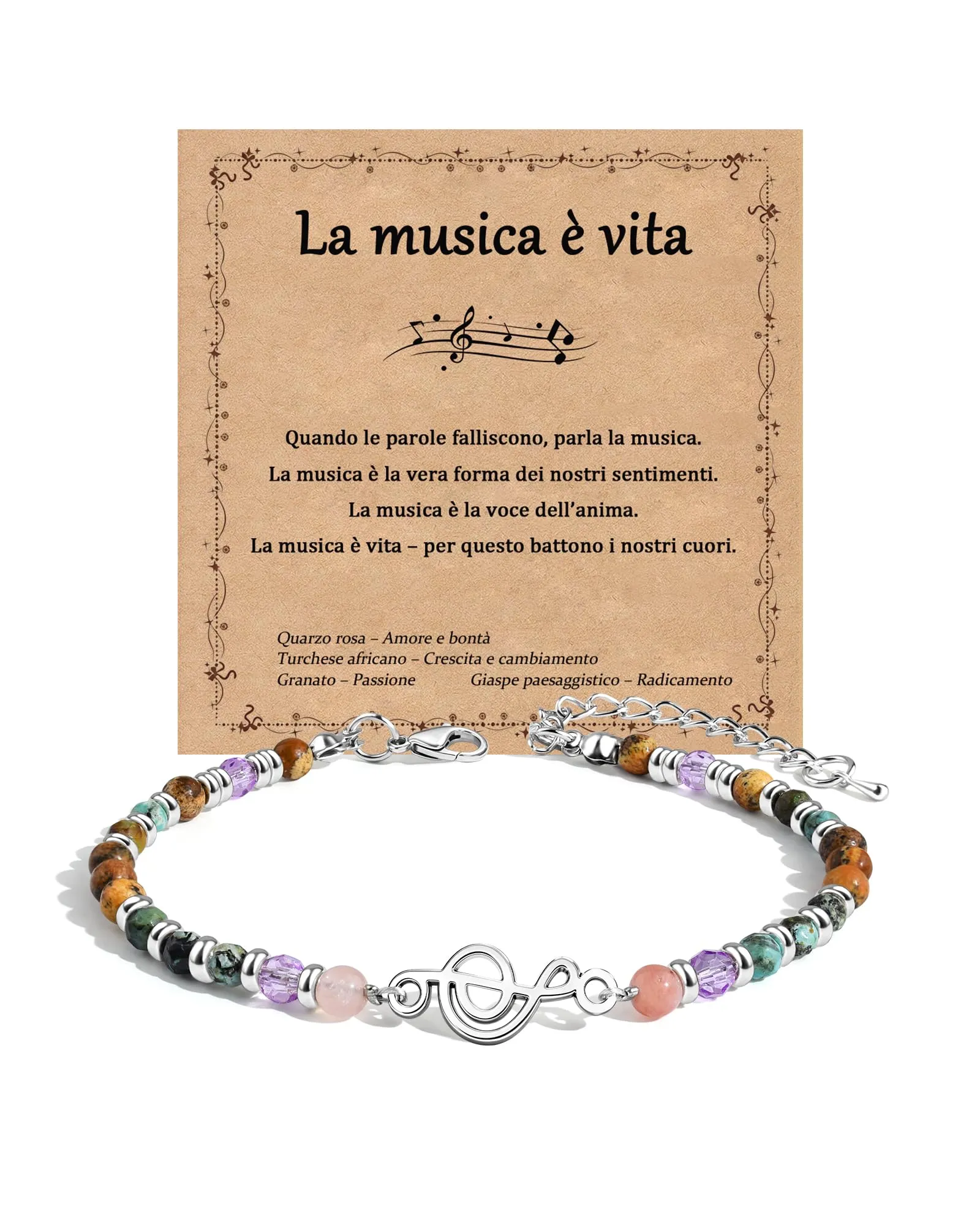 CheersLife Bracciale Donna Bracciale Pietre Naturali Donna - immagine 1