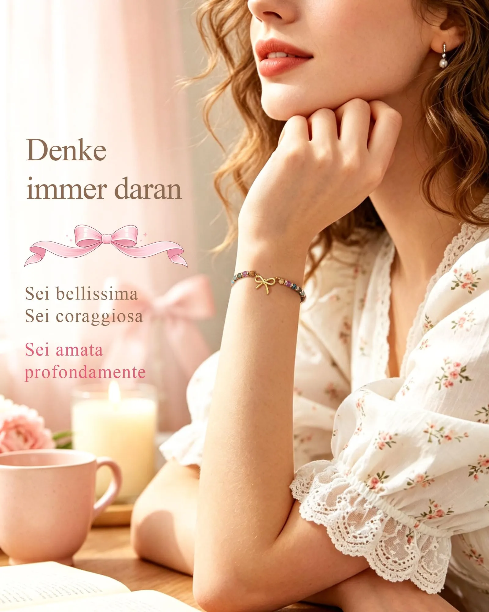 CheersLife Bracciale Donna Bracciale Pietre Naturali Donna - immagine 3