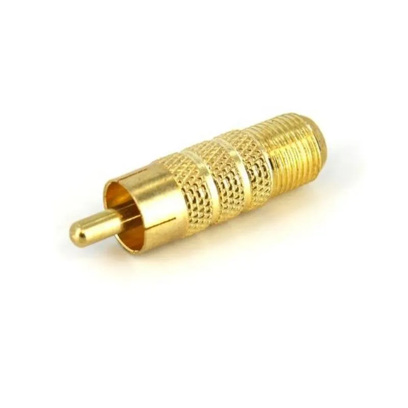 Adattatore coassiale StarTech.com RCACOAXMF F-pin maschio a RCA femmina dorato - immagine 1