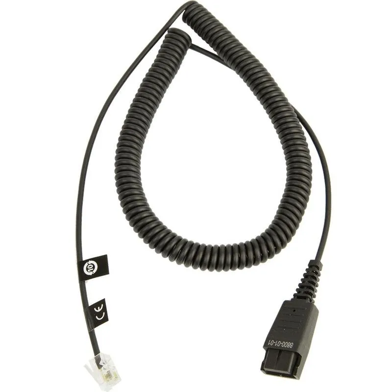 Cable Jabra 8800-01-01 in spirale 2 m QD RJ-10 - immagine 1