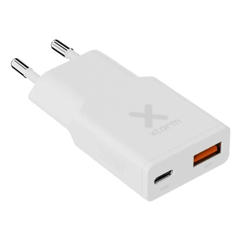 Caricatore Xtorm SlimLine 33W USB-C USB-A Compatto Ricarica Rapida Bianco - immagine 1