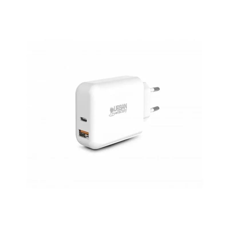 Caricatore USB-C 45W e USB-A 18W Urban Factory PSC45UF Cavo 1m - immagine 1