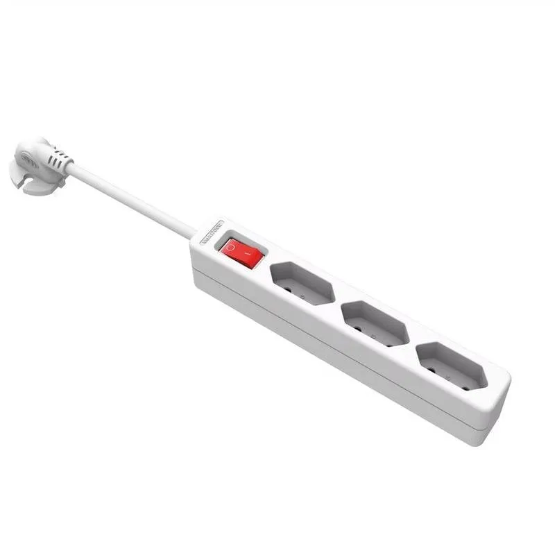 Multipresa Value 3 prese con interruttore e cavo 1,5 m bianco - immagine 1