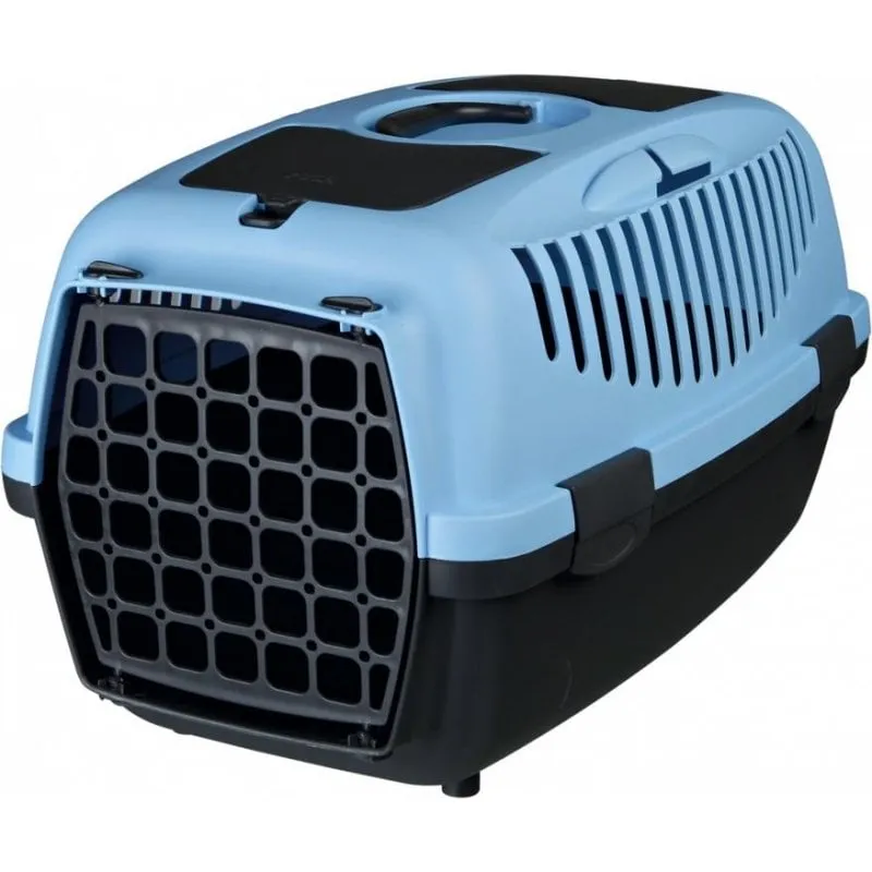 Trasportino per animali TRIXIE Capri 1 & 2 blu 8 kg frontale - immagine 1