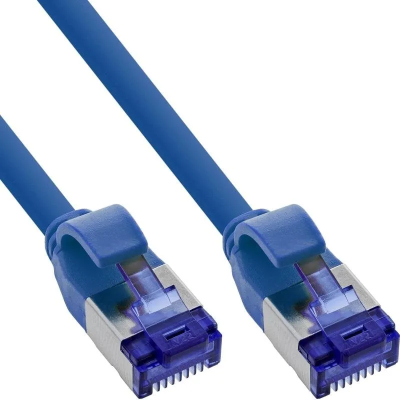 Cavo di rete S/FTP InLine Cat6a Blu 0,5 m connettori dorati - immagine 1