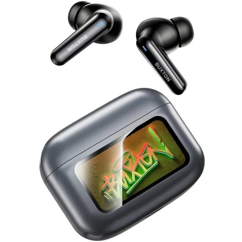 Auricolari Buxton BTW 9600 wireless Bluetooth con cancellazione rumore ANC grigio - immagine 1