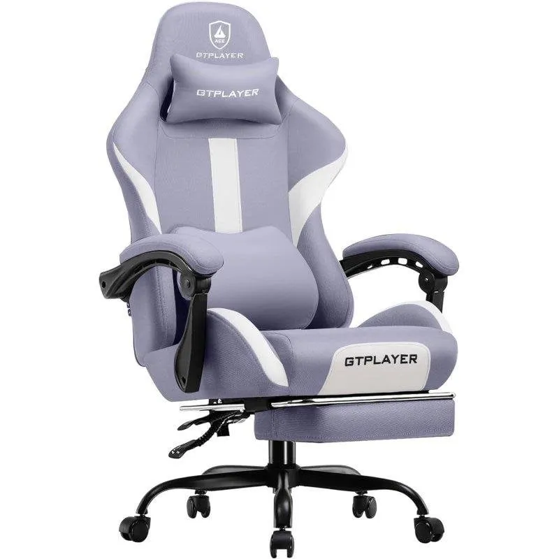 Sedia Gaming Ergonomica GTPLAYER Regolabile Girevole Tessuto Traspirante - Viola - immagine 1
