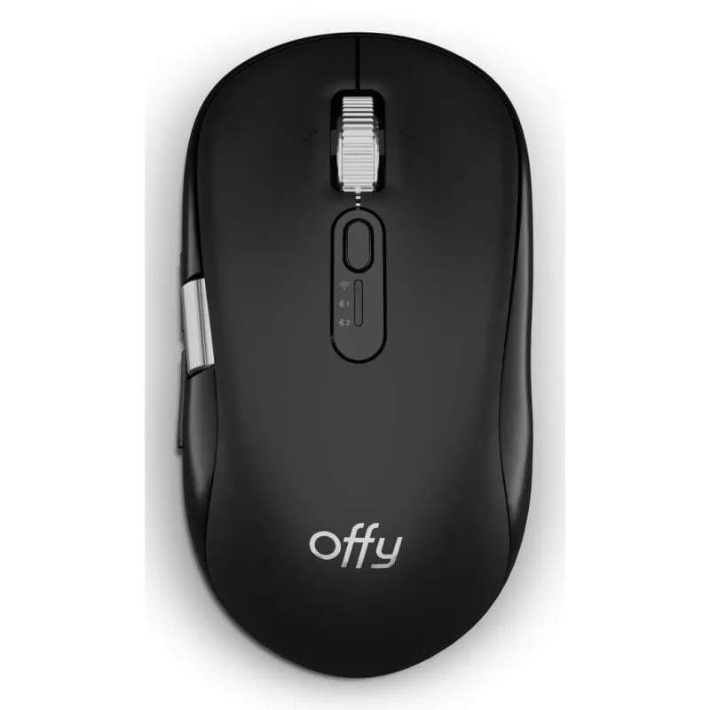 Mouse Offy LEXI RF Wireless Bluetooth 4800 DPI Nero 8 Pulsanti - immagine 1