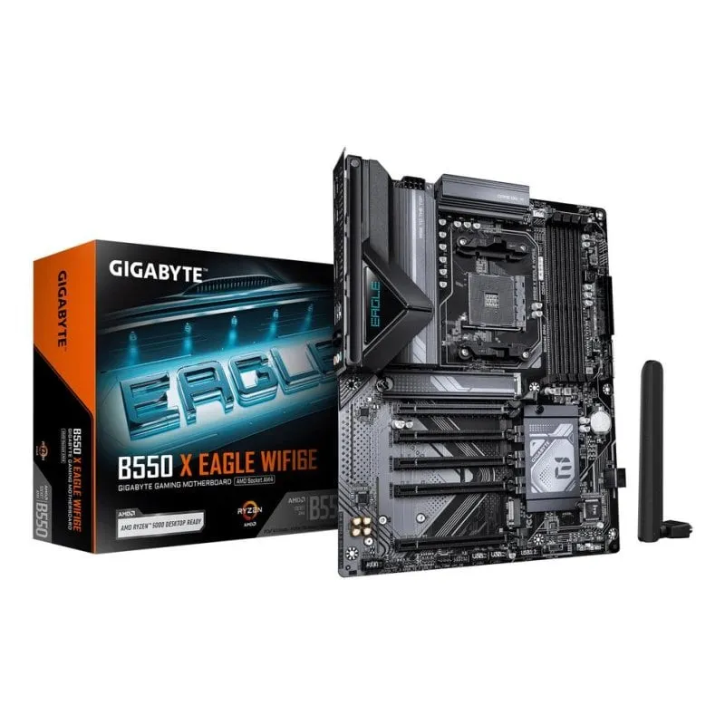 Scheda Madre Gigabyte B550 X EAGLE WIFI6E AMD B550 AM4 DDR4 ATX WiFi 6E RGB - immagine 1