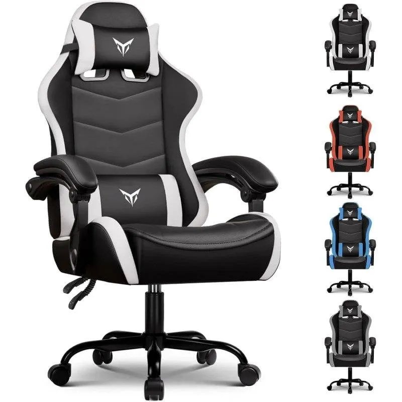 Sedia Gaming GTPLAYER Supporto Lombare Poggiatesta Regolabile Bianco - immagine 1