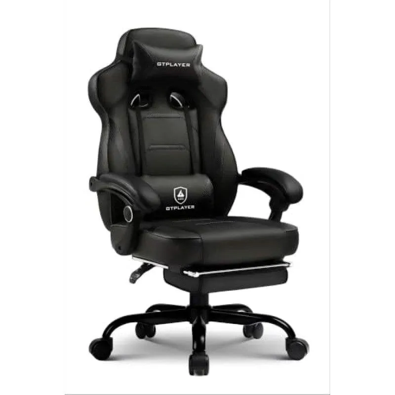 Sedia Gaming GTPLAYER con Poggiapiedi, Supporto Lombare, Reclinabile 155° - immagine 1